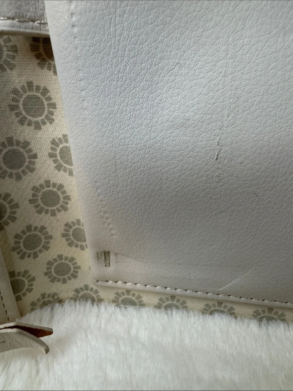 Swarovski Ivory Embossed Floral Wristlet Clutch